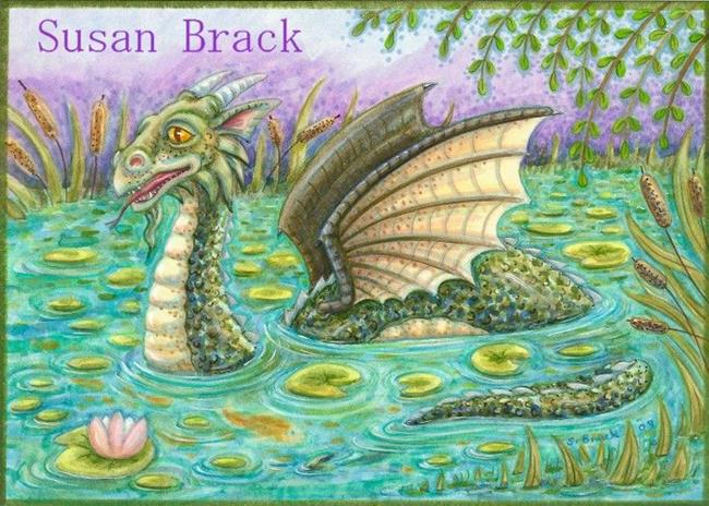 Art: DRAGON IN THE KOI POND by Artist Susan Brack