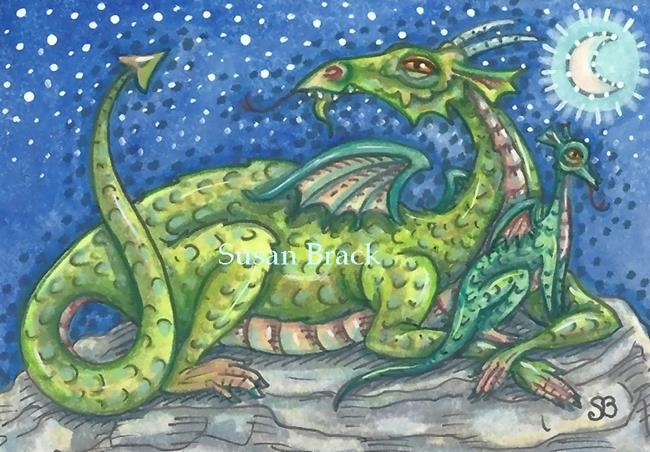 Art: NEXT GENERATION Dragon Family by Artist Susan Brack