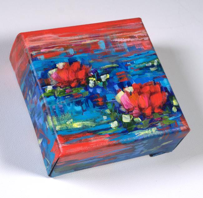 Art: Crimson Twilight - Water Lilies series (SOLD) by Artist Dana Marie