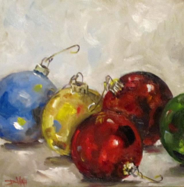 Art: Christmas Ornaments-sold by Artist Delilah Smith
