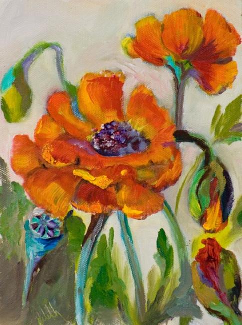 Art: Small Poppies by Artist Delilah Smith