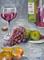 Art: WIne and Fruit by Artist Delilah Smith