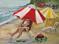 Art: Beach Read-sold by Artist Delilah Smith