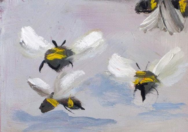 Art: Bees Aceo by Artist Delilah Smith