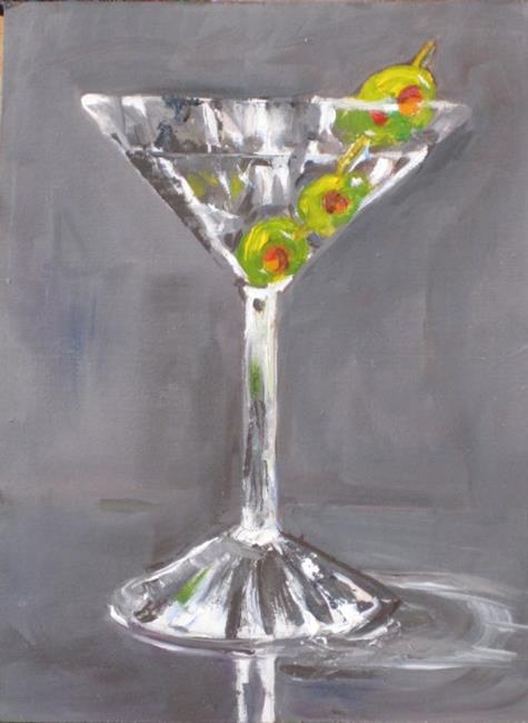 Art: Dry Martini Three Olives by Artist Delilah Smith