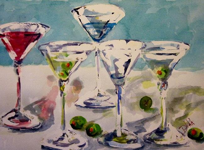 Art: Martini and Olives by Artist Delilah Smith