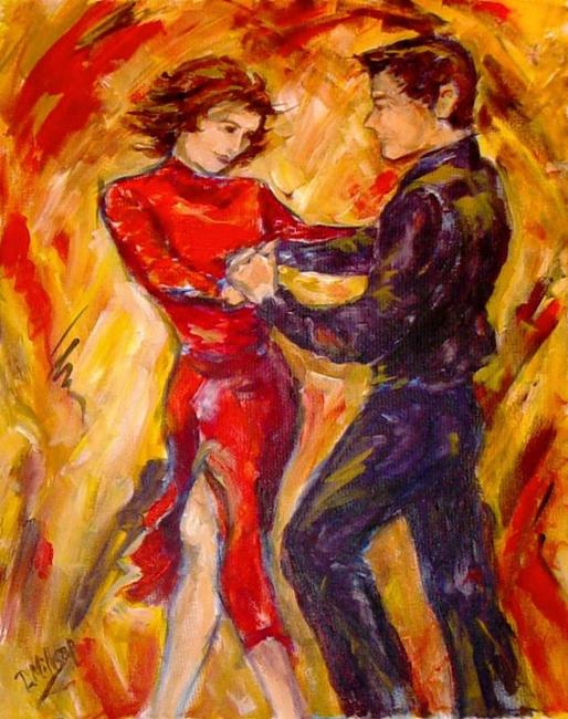 Art: Lady in Red - SOLD by Artist Diane Millsap