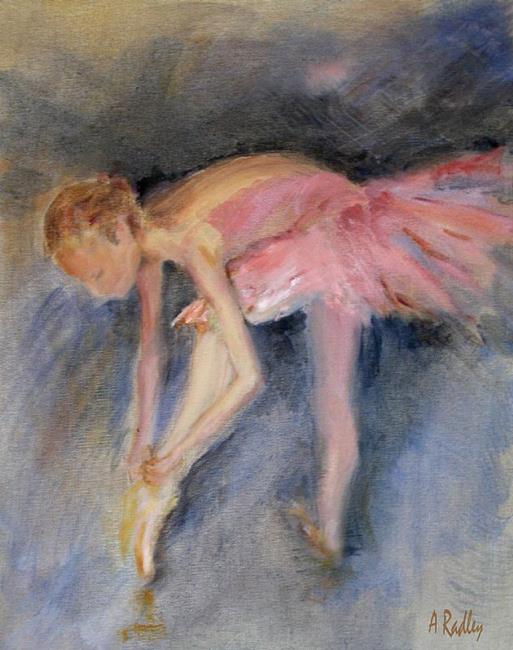 Art: Her Golden Ribbons by Artist Ann Radley