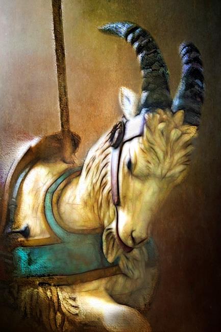 Art: Carousel Goat by Artist Carolyn Schiffhouer