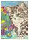 Art: LITTLE KITTEN WITH EASTER EGGS by Artist Theodora Demetriades 