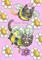 Art: BUMBLECATS - Daisy Pink Background by Artist Susan Brack