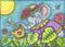 Art: ELEPHANT EARS IN ELLA'S GARDEN by Artist Susan Brack