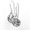 Art: Silver Flower Earrings by Artist Andree Chenier