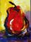 Art: Red Pear by Artist Laurie Justus Pace