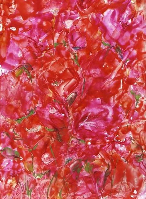 Art: VIVID ABSTRACT FLORAL by Artist Ulrike 'Ricky' Martin