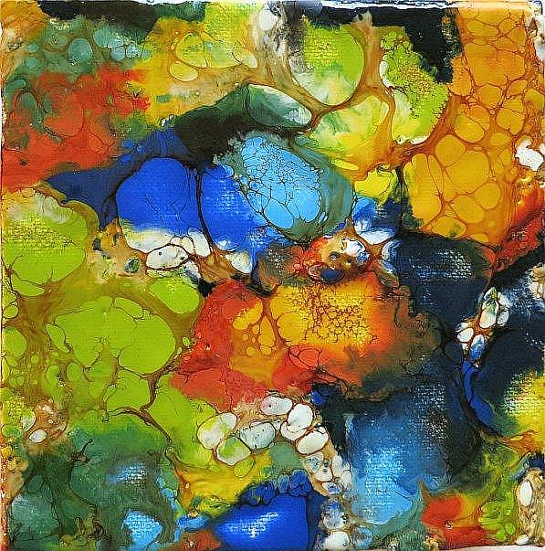 Art: ENCAUSTIC ABSTRACT 1 - sold by Artist Ulrike 'Ricky' Martin