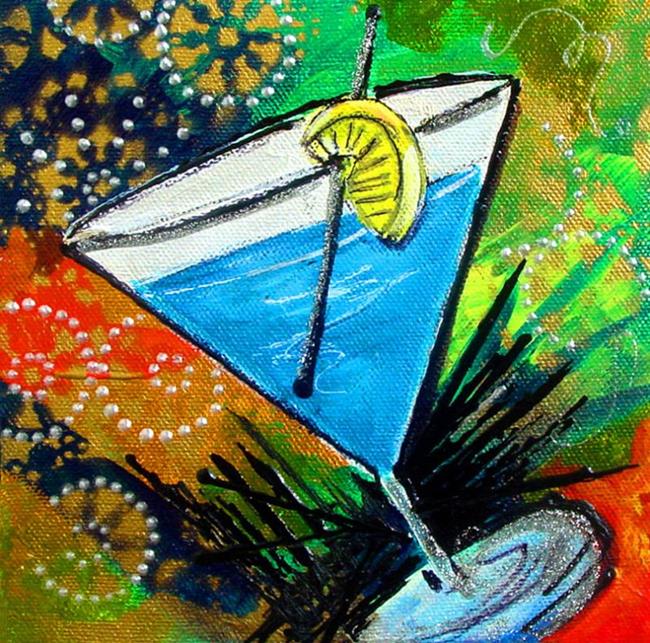 Art: BLUE MARTINI by Artist Dottie Cooper Katz