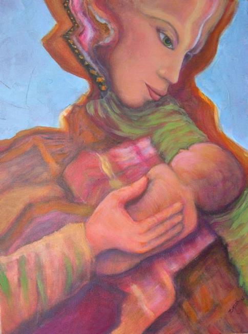 Art: Mother and Child by Artist Virginia Ann Zuelsdorf