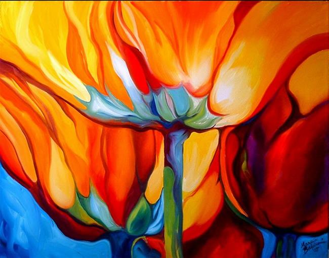 Art: ABSTRACT POPPIES 3 by Artist Marcia Baldwin