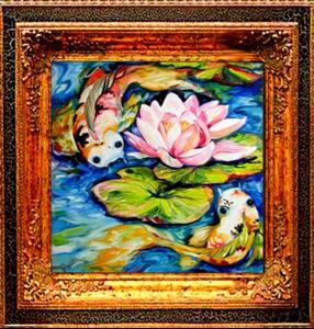 Detail Image for art WATERLILY & 2 KOI