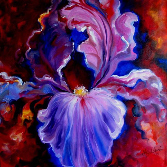 PURPLE IRIS ABSTRACT by Marcia Baldwin from FLORALS