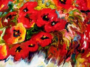 Detail Image for art BOWL of WILD POPPIES