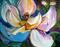 Art: SWEET MAGNOLIA Modern Floral Abstract by Artist Marcia Baldwin