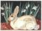 Art: SNOWDROPS AND BUNNY by Artist Theodora Demetriades 