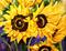 Art: Sunflower Riot in Texas by Artist Laurie Justus Pace