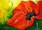 Art: Small Red Poppy by Artist Laurie Justus Pace