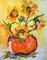 Art: orange vase by Artist Laurie Justus Pace