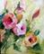 Art: Early Fall Miniature Roses by Artist Laurie Justus Pace