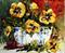 Art: Pansy Blooms by Artist Laurie Justus Pace