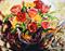 Art: Roses in a Purple Vase by Artist Laurie Justus Pace