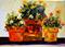 Art: Three Clay Pots by Artist Laurie Justus Pace
