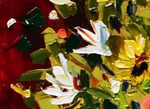 Detail Image for art A Vase of Sunflowers, Lilies and Poppies