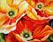 Art: Three Red Poppies by Artist Laurie Justus Pace