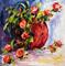 Art: Miniature Roses by Artist Laurie Justus Pace