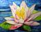 Art: Water Lily Cool Evening by Artist Laurie Justus Pace