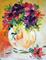 Art: flowers in a vase by Artist Laurie Justus Pace
