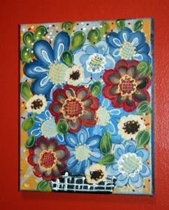 Detail Image for art FLOWERS IN A BLACK&WHITE VASE-sold