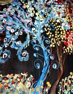 Detail Image for art FLOWERS, TREES, ANGEL, EDEN GARDEN-sold