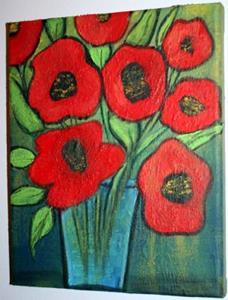 Detail Image for art RED POPPIES-sold