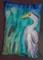 Art: Blue Heron and Blue Dragonfly by Artist Nancy Denommee   