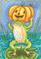 Art: FROG ON PUMPKIN POND by Artist Susan Brack