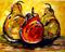 Art: ST Nicholas Pears for the Stockings by Artist Laurie Justus Pace