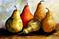 Art: Five Pears Study No.1 by Artist Laurie Justus Pace