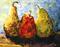 Art:  Fruit Pear Study Pears Three by Artist Laurie Justus Pace