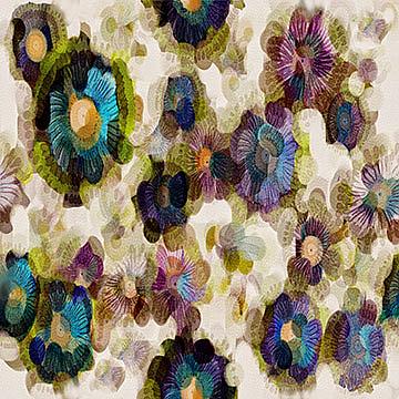 Art: Poppin Blooms by Artist Alma Lee