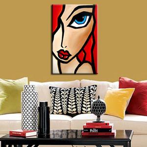 Detail Image for art Faces1171 2436 Original Abstract Art Painting Salsa
